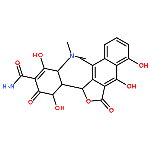 1-Cyclohexene-1-carboxamide,4-(1,3-dihydro-4,5-dihydroxy-9-methyl-3-oxonaphtho[2,3-c]furan-1-yl)-3-(dimethylamino)-2,5-dihydroxy-6-oxo-