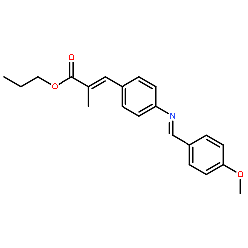 2-Propenoic acid,3-[4-[[(4-methoxyphenyl)methylene]amino]phenyl]-2-methyl-, propyl ester