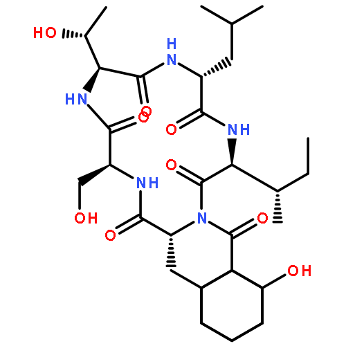 Cyclo(3-hydroxydodecanoyl-D-leucyl-L-seryl-L-threonyl-D-leucyl-L-isoleucy
l)