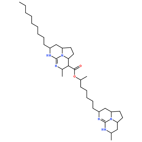 7-[(2aS,4R,7R,8aS)-7-methyl-2,2a,3,4,6,7,8,8a-octahydro-1H-5,6,8b-triazaacenaphthylen-4-yl]heptan-2-yl (2aS,3S,4R,8aS)-4-methyl-7-nonyl-2,2a,3,4,6,7,8,8a-octahydro-1H-5,6,8b-triazaacenaphthylene-3-carboxylate