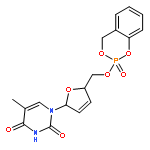 Thymidine,2',3'-didehydro-3'-deoxy-5'-O-(2-oxido-4H-1,3,2-benzodioxaphosphorin-2-yl)-