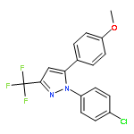 1H-Pyrazole,1-(4-chlorophenyl)-5-(4-methoxyphenyl)-3-(trifluoromethyl)-