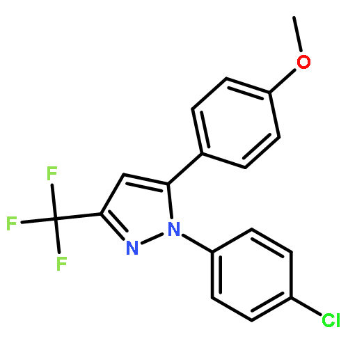 1H-Pyrazole,1-(4-chlorophenyl)-5-(4-methoxyphenyl)-3-(trifluoromethyl)-