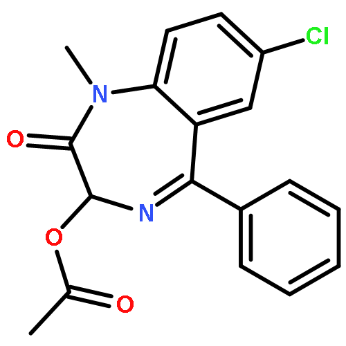 7-chloro-1,3-dihydro-1-methyl-5-phenyl-2-oxo-2H-1,4-benzodiazepin-3-yl acetate