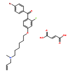 <br>(4-((6-(Allyl(methyl)amino)hexyl)oxy)-2-fluorophenyl)(4-bromophenyl)methano ne fumarate