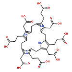 21H,23H-Porphine-2,7,12,17-tetrapropanoicacid, 3,8,13,18-tetrakis(carboxymethyl)-5,10,15,20,22,24-hexahydro-