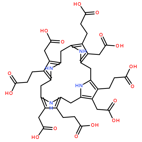 21H,23H-Porphine-2,7,12,17-tetrapropanoicacid, 3,8,13,18-tetrakis(carboxymethyl)-5,10,15,20,22,24-hexahydro-