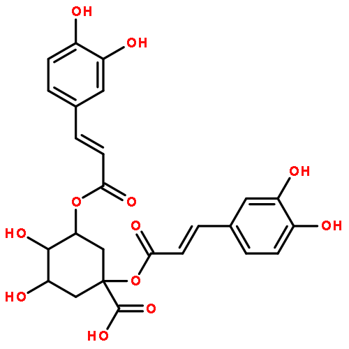 Cyclohexanecarboxylicacid, 1,3-bis[[3-(3,4-dihydroxyphenyl)-1-oxo-2-propen-1-yl]oxy]-4,5-dihydroxy-