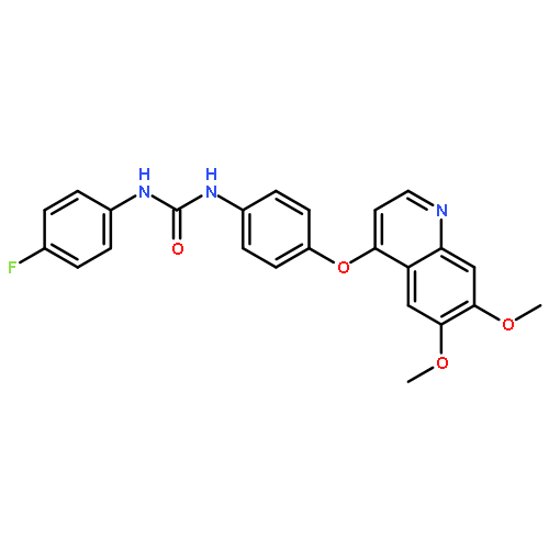 Urea, N-[4-[(6,7-dimethoxy-4-quinolinyl)oxy]phenyl]-N'-(4-fluorophenyl)-