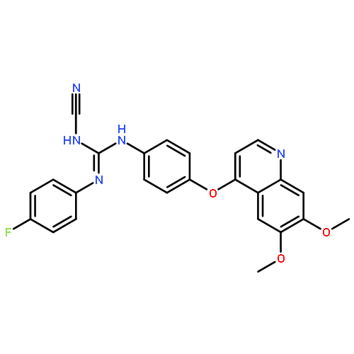 Guanidine,N-cyano-N'-[4-[(6,7-dimethoxy-4-quinolinyl)oxy]phenyl]-N''-(4-fluorophenyl)-