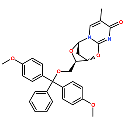 2,5-Methano-5H,9H-pyrimido[2,1-b][1,5,3]dioxazepin-9-one,3-[[bis(4-methoxyphenyl)phenylmethoxy]methyl]-2,3-dihydro-8-methyl-,(2R,3R,5R)-