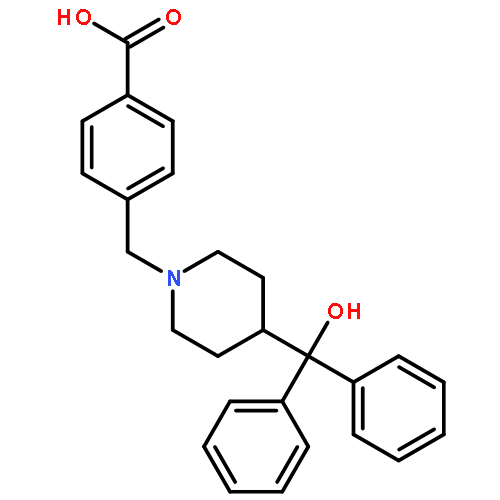 BENZOIC ACID, 4-[[4-(HYDROXYDIPHENYLMETHYL)-1-PIPERIDINYL]METHYL]-