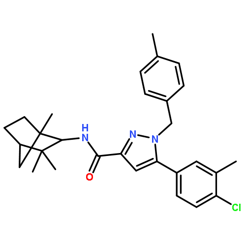 5-(4-chloro-3-methylphenyl)-1-(4-methylbenzyl)-N-[(1S,2S,4R)-1,3,3-trimethylbicyclo[2.2.1]hept-2-yl]-1H-pyrazole-3-carboxamide