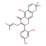 2-(2,4-dihydroxy-phenyl)-5-hydroxy-8,8-dimethyl-3-(3-methyl-but-2-enyl)-8H-pyrano[3,2-g]chromen-4-one