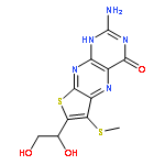 Thieno[3,2-g]pteridin-4(1H)-one,2-amino-7-[(1R)-1,2-dihydroxyethyl]-6-(methylthio)- (9CI)