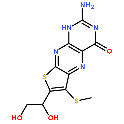 Thieno[3,2-g]pteridin-4(1H)-one,2-amino-7-[(1R)-1,2-dihydroxyethyl]-6-(methylthio)- (9CI)