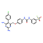 3-{[(4-{[2,6-diamino-5-(4-chlorophenyl)pyrimidin-4-yl]methoxy}phenyl)carbamoyl]amino}benzenesulfonyl fluoride