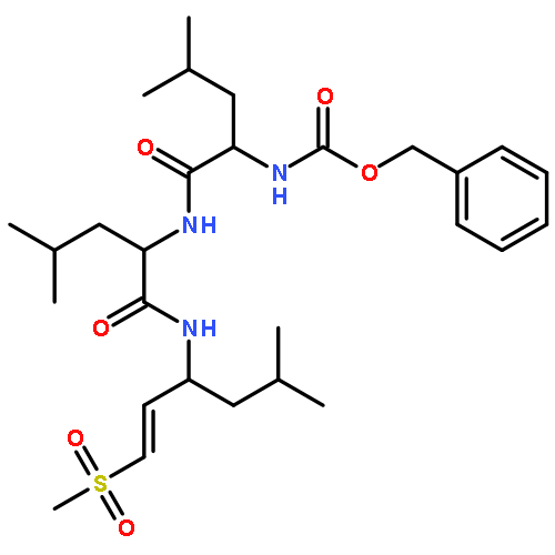 benzyl N-[(1S)-3-methyl-1-[[(1S)-3-methyl-1-[[(E,3S)-5-methyl-1-methyl sulfonyl-hex-1-en-3-yl]carbamoyl]butyl]carbamoyl]butyl]carbamate