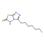 1,2,4-Triazolo[3,4-b][1,3,4]thiadiazole-6(5H)-thione, 3-heptyl-