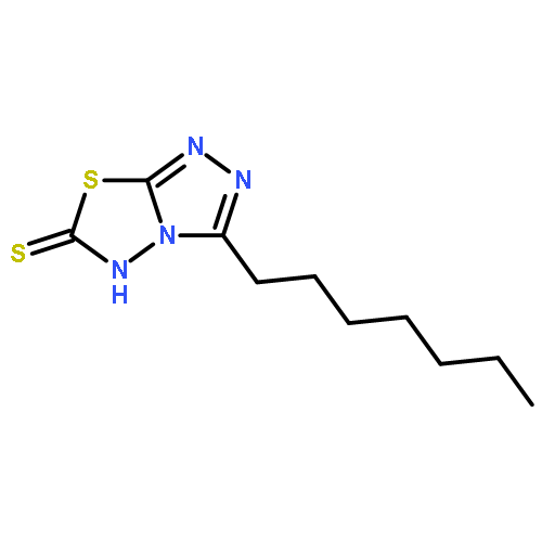 1,2,4-Triazolo[3,4-b][1,3,4]thiadiazole-6(5H)-thione, 3-heptyl-