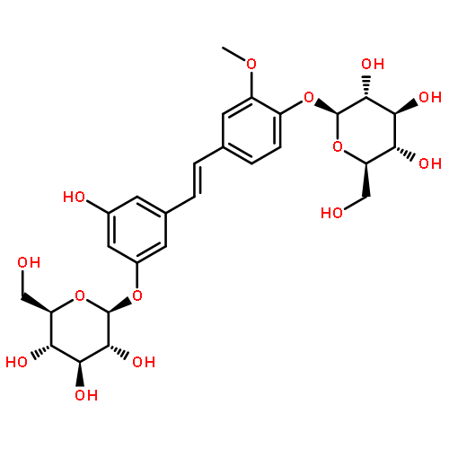 4-{(1E)-2-[3-(beta-D-glucopyranosyloxy)-5-hydroxyphenyl]ethenyl}-2-methoxyphenyl beta-D-glucopyranoside