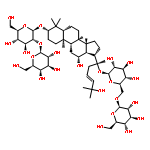 (3beta,12beta,23E)-20-[(6-O-beta-D-glucopyranosyl-beta-D-glucopyranosyl)oxy]-12,25-dihydroxydammar-23-en-3-yl 2-O-beta-D-glucopyranosyl-beta-D-glucopyranoside