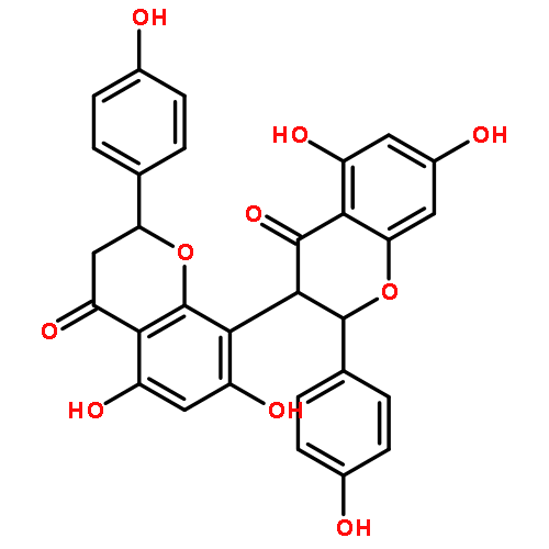 (2S,2'S,3R)-5,5',7,7'-tetrahydroxy-2,2'-bis(4-hydroxyphenyl)-2,2',3,3'-tetrahydro-4H,4'H-3,8'-bichromene-4,4'-dione