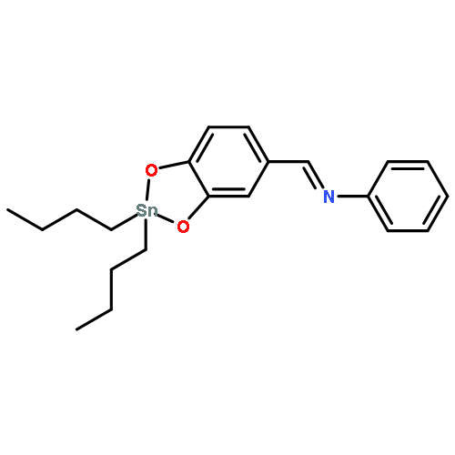 Benzenamine, N-[(2,2-dibutyl-1,3,2-benzodioxastannol-5-yl)methylene]-