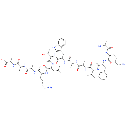 D-Alanine,D-alanyl-L-lysyl-3-cyclohexyl-L-alanyl-L-valyl-L-alanyl-L-alanyl-L-tryptophyl-L-threonyl-L-leucyl-L-lysyl-L-alanyl-L-alanyl-