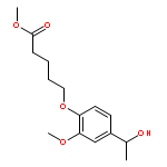 Pentanoic acid, 5-[4-(1-hydroxyethyl)-2-methoxyphenoxy]-, methyl ester