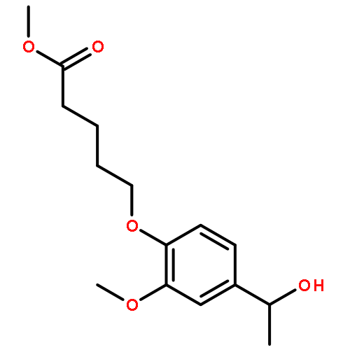 Pentanoic acid, 5-[4-(1-hydroxyethyl)-2-methoxyphenoxy]-, methyl ester