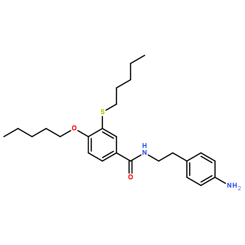 Benzamide, N-[2-(4-aminophenyl)ethyl]-4-(pentyloxy)-3-(pentylthio)-