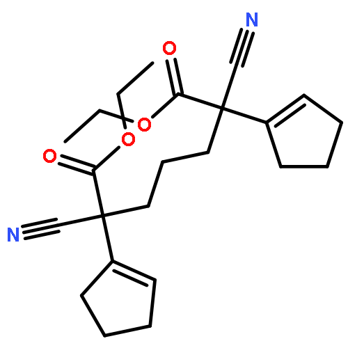 Heptanedioic acid, 2,6-dicyano-2,6-di-1-cyclopenten-1-yl-, diethyl ester