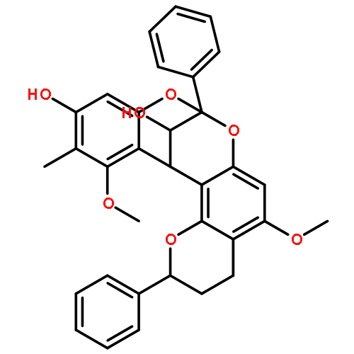 (2S,8S,14S,15S)-5,13-dimethoxy-12-methyl-2,8-diphenyl-3,4-dihydro-2H,14H-8,14-methanochromeno[7,8-d][1,3]benzodioxocine-11,15-diol