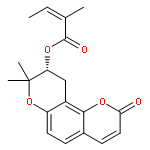 (9R)-8,8-dimethyl-2-oxo-9,10-dihydro-2H,8H-pyrano[2,3-f]chromen-9-yl (2Z)-2-methylbut-2-enoate