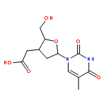 2-[(2s,3r,5r)-2-(hydroxymethyl)-5-(5-methyl-2,4-dioxopyrimidin-1-yl)oxolan-3-yl]acetic Acid