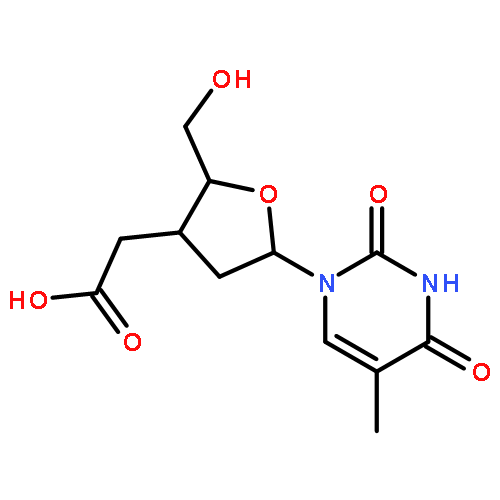 2-[(2s,3r,5r)-2-(hydroxymethyl)-5-(5-methyl-2,4-dioxopyrimidin-1-yl)oxolan-3-yl]acetic Acid