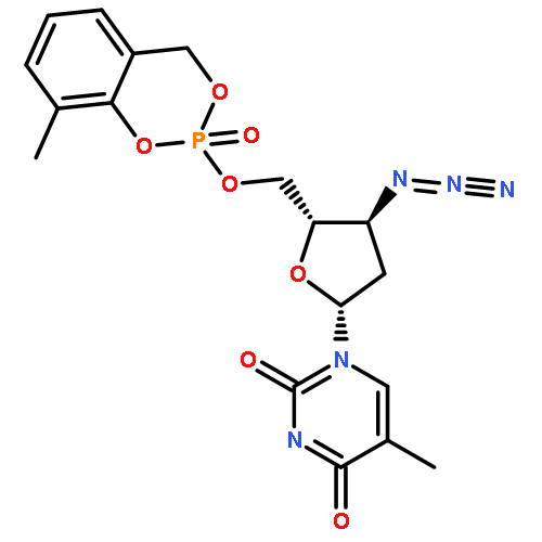 1-((2R,4S,5S)-4-azido-5-(((8-methyl-2-oxido-4H-benzo[d][1,3,2]dioxaphosphinin-2-yl)oxy)methyl)tetrahydrofuran-2-yl)-5-methylpyrimidine-2,4(1H,3H)-dione