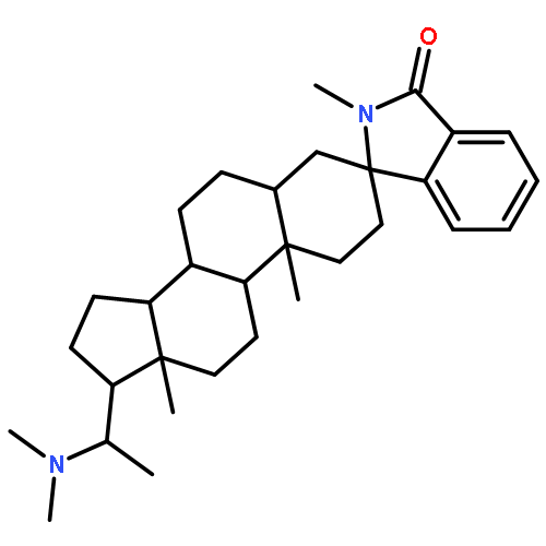 (3R,10S,13S,17S)-17-[(1S)-1-(dimethylamino)ethyl]-2',10,13-trimethyl-1,2,4,5,6,7,8,9,10,11,12,13,14,15,16,17-hexadecahydrospiro[cyclopenta[a]phenanthrene-3,1'-isoindol]-3'(2'H)-one