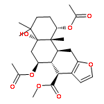 (1S,4aR,6S,6aR,7S,11aS,11bS)-4a-hydroxy-7-(methoxycarbonyl)-4,4,11b-trimethyl-1,2,3,4,4a,5,6,6a,7,11,11a,11b-dodecahydrophenanthro[3,2-b]furan-1,6-diyl diacetate