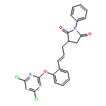 2,5-PYRROLIDINEDIONE, 3-[3-[2-[(4,6-DICHLORO-1,3,5-TRIAZIN-2-YL)OXY]PHENYL]-2-PROPENYL]-1-PHENYL-