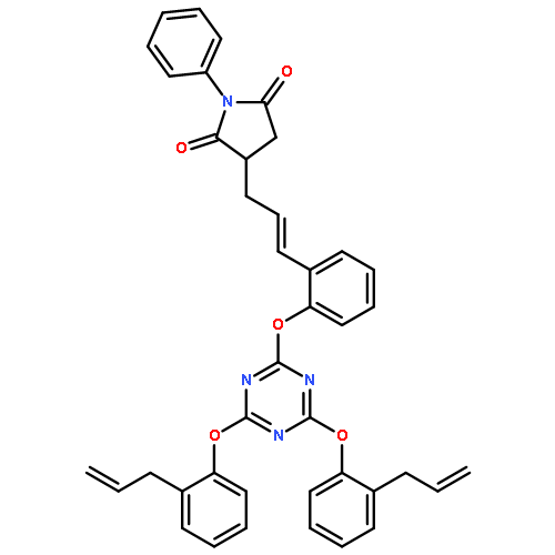 2,5-PYRROLIDINEDIONE, 3-[3-[2-[[4,6-BIS[2-(2-PROPENYL)PHENOXY]-1,3,5-TRIAZIN-2-YL]OXY]PHENYL]-2-PROPENYL]-1-PHENYL-