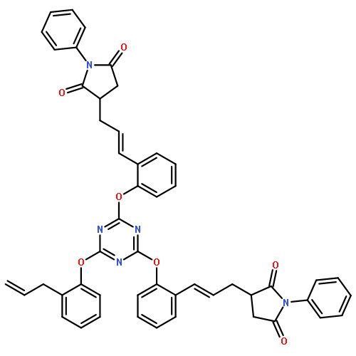 2,5-PYRROLIDINEDIONE, 3,3'-[[6-[2-(2-PROPENYL)PHENOXY]-1,3,5-TRIAZINE-2,4-DIYL]BIS(OXY-2,1-PHENYLENE-2-PROPENE-3,1-DIYL)]BIS[1-PHENYL-