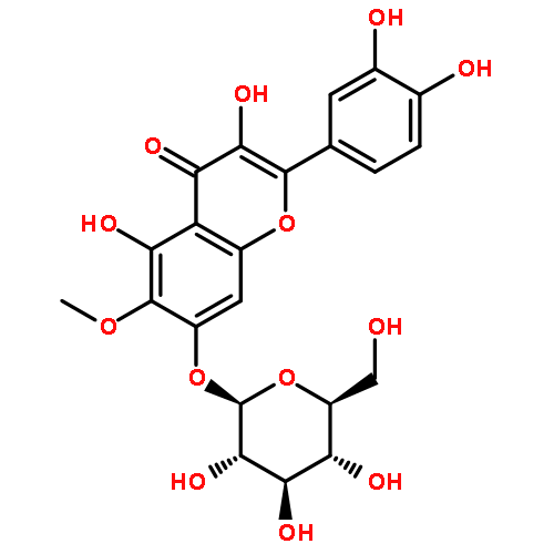 4H-1-Benzopyran-4-one,2-(3,4-dihydroxyphenyl)-7-(b-D-glucopyranosyloxy)-3,5-dihydroxy-6-methoxy-