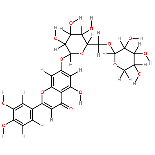 2-(3,4-Dihydroxy-phenyl)-5-hydroxy-7-(O6-beta-D-xylopyranosyl-beta-D-glucopyranosyloxy)-chromen-4-on