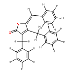 2,3-dibenzyl-4Z-benzylidene-gamma-butyro-2-en-lactone