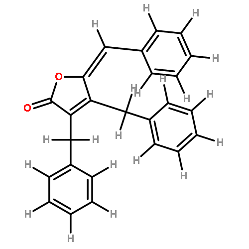 2,3-dibenzyl-4Z-benzylidene-gamma-butyro-2-en-lactone