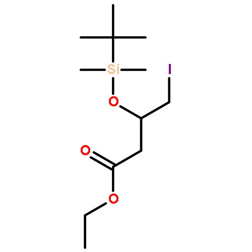 Butanoic acid, 3-[[(1,1-dimethylethyl)dimethylsilyl]oxy]-4-iodo-, ethylester, (3R)-