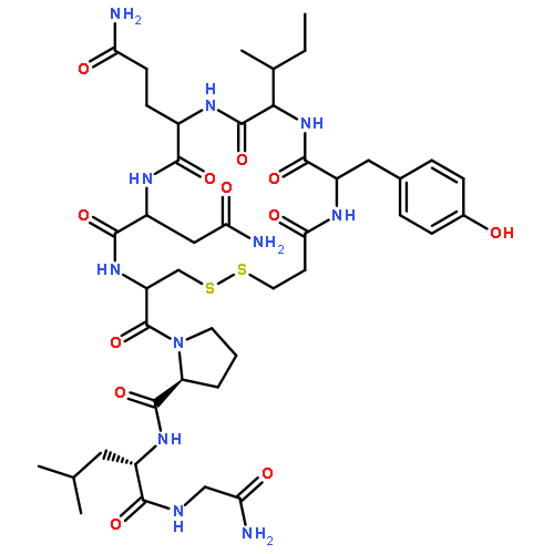 Glycinamide,N-(3-mercapto-1-oxopropyl)-L-tyrosyl-L-isoleucyl-L-glutaminyl-L-asparaginyl-L-cysteinyl-L-prolyl-L-leucyl-,cyclic (1®5)-disulfide