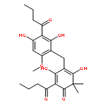 2,5-Cyclohexadien-1-one,2-[[2,4-dihydroxy-6-methoxy-3-(1-oxobutyl)phenyl]methyl]-3,5-dihydroxy-4,4-dimethyl-6-(1-oxobutyl)-